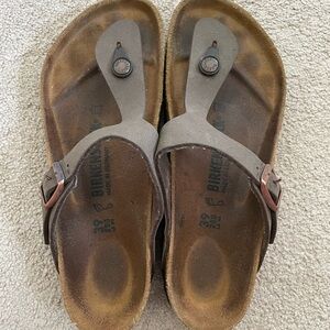 Birkenstock Taupe Thong Sandals
